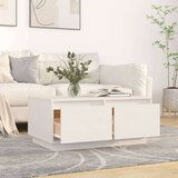  Klubska mizica bela 80x50x35 cm trdna borovina, (20715508) | Shoptok.si