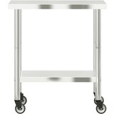  Kuhinjski radni stol s kotačima 82,5x55x85 cm nehrđajući čelik | Eponuda.com