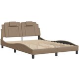 vidaXL Posteljni okvir z vzglavjem kapučino 140x200 cm umetno usnje, (21112483) | Shoptok.si