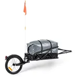 Klarfit follower, set prikolica za bicikl, kotač od 16 ", nosivost 35 kg, transportna vreća od 120 l