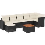  8-dijelni set vrtnih sofa od poliratana s jastucima crni | shoptok.hr