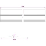  Brtva za garažni pod Crna i Žuta 12 x 90 mm 5,5 m PVC | shoptok.hr