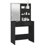 Toaletni stolić s LED svjetlima crni 74,5 x 40 x 141 cm | shoptok.hr
