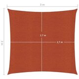 vidaXL Senčno jadro 160 g/m² terakota 3x3 m HDPE | Shoptok.si