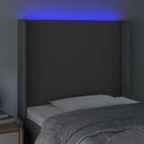  LED uzglavlje sivo 83x16x118/128 cm od umjetne kože | shoptok.hr