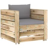Maison Chic Seti vrtnega pohištva - Vrtna garnitura - Vrtni pohištvo set 2-delna z blazinami zelen impreg. les, (21811392) | Shoptok.si
