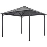 vidaXL Paviljon s streho aluminij 3x3 m črn Cene