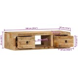 vidaXL zidni tv ormarić 100x32x25 cm puno drvo grubo mango | shoptok.hr