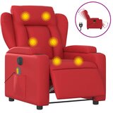Maison Chic Električni masažni naslanjač - Relax naslanjač rdeče umetno usnje, (22134543) | Shoptok.si