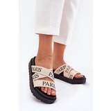 Boto Women's Slippers With Fabric Straps Paris On Platform Beige Celinea | ePonuda.com