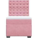 Box spring krevet s madracem ružičasti 90x200 cm baršunasti | shoptok.hr