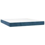  Box spring s madracem LED tamnoplavi 180x200 cm baršun | shoptok.hr