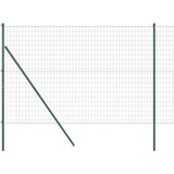 vidaXL Euro Ograda sa 7 stupova 1.5x10 m Galvanizirani čelik Zelena | shoptok.hr