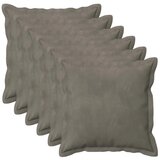  Jastuk s jastukom HOUTEN 6 kom. Svjetlosiva Baršun - Svjetlosiva 45 x 45 cm 6 | shoptok.hr