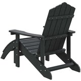  Stolica Adirondack s osloncem za noge HDPE antracit | shoptok.hr