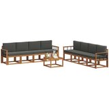  Set vanjskih sofa 9 kom. Prirodna i antracit | shoptok.hr