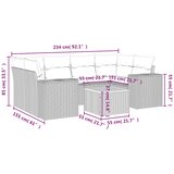  7-dijelni set vrtnih sofa od poliratana s jastucima crni | shoptok.hr
