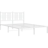  Metalni okvir za krevet s uzglavljem bijeli 120 x 190 cm | shoptok.hr