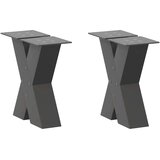  Noge za klubsko mizico v obliki črke X, 2 kosa, antracitne, 30 x (30-31) cm, jeklo, (22123669) | Shoptok.si