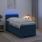  Krevet s box springom, madracem i LED-om Plava 80 x 200 cm | shoptok.hr