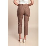 Fenzy Hlače Plus Veličine 7/8 S Kariranim Printom, Smeđe-Crvene | shoptok.hr