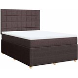  Krevet s oprugama i madracem tamnosmeđi 140 x 190 cm od tkanine | shoptok.hr