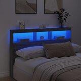 Ormarić za uzglavlje LED sivom sonomom 160x17x102 cm | shoptok.hr