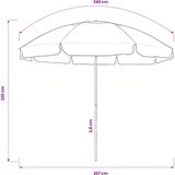  Suncobran za plažu žuta boja pijeska 240 cm | shoptok.hr