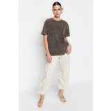 Trendyol T-Shirt - Brown - Boyfriend | Shoptok.si