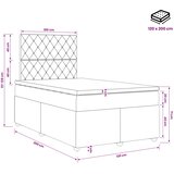  Boxspring krevet s madracem Tamnosiva 120 x 200 cm Baršun | shoptok.hr