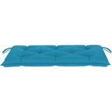  Klop s svetlo modro blazino 112 cm trdna tikovina | Shoptok.si