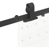 Pribor za klizna vrata 213 cm čelični crni | shoptok.hr