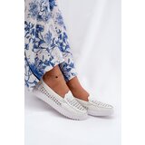 VINCEZA Leather Women's Moccasins With Openwork Pattern | Shoptok.si