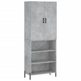 Maison Chic Visoka Komoda - Predalnik betonsko siva 69,5x34x180 cm inženirski les, (21722668) | Shoptok.si