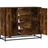 vidaXL Komoda dimljeni hrast 92x35x76 cm konstruirano drvo | shoptok.hr