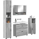 vidaXL Set namještaja za kupaonicu s ladicama 4 pcs Sivi hrast sonoma | shoptok.hr