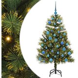 vidaXL Umjetno Drvo za Božić s Šišarkama Zelena 150 cm | shoptok.hr