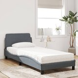 Krevet s madracem Dover tamnosivi 80 x 200 cm baršunasti | shoptok.hr