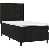  Box spring postelja z vzmetnico LED črna 80x200 cm žamet, (20895466) | Shoptok.si
