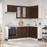  Kuhinjska jedinica KALMAR 8 kom. Smeđi hrast Konstruirano drvo - Smeđi hrast 80 cm | shoptok.hr