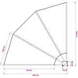  Sklopiva bočna tenda siva 140 x 140 cm Slike