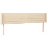 Maison Chic Vzglavna omarica - Nočna omarica - Posteljna omarica z ušesi krem 183x16x78/88 cm blago, (21711552) | Shoptok.si