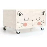 Little Nice Things drvena kutija na kotačima Cat