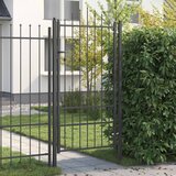  Ogradna vrata HORST 100 x 175 cm Metal Crna Može se zaključati | shoptok.hr