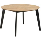 MID.YOU JEDILNA MIZA, furnirano hrast, les kavčukovca črna, barve hrasta | Shoptok.si