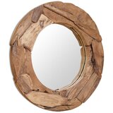 vidaXL Ogledalo od Tikovine 80 cm Okruglo | shoptok.hr