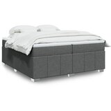 Maison Chic Box spring postelja - Vzmetna postelja z vzmetnico temno siva 200x200 cm blago SL11689, (21901825) | Shoptok.si