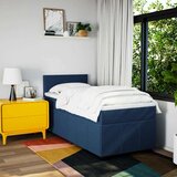 vidaXL Krevet s oprugama i madracem plavi 90 x 190 cm od tkanine | shoptok.hr