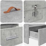  S uzglavljem s ladicama Betonska siva 80 x 200 cm Konstruirano drvo | shoptok.hr