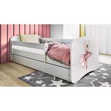  Drveni dječji krevet BALERINA s ladicom - 160x80 cm bijeli | shoptok.hr